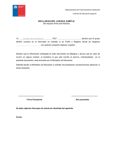 Formulario de Declaración Jurada al Entrar a Chile: